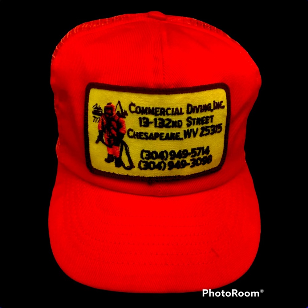 Vintage Swingster Commercial Diving Inc Patch Mesh Snapback West Virginia Wv USA